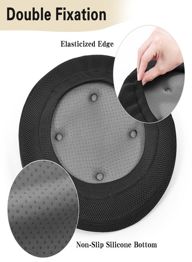 baibu Bar Stool Cushions, Super Breathable Round Bar Stool Cover Seat Cushion Black 12" - One Cushion Only - Image 4