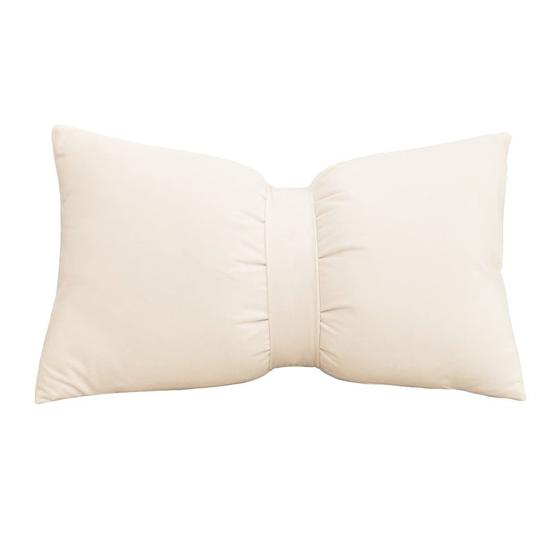 Velvet Bow Pillowcase 20 X 14 Inches Black Waist Pillow with Bow Decor for Bed Sofa Holiday Outdoor Car Home Decoration Without Pillow Inserts - Image 4