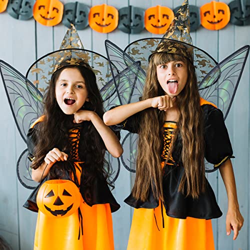 quescu Fairy Wings for Adults,Butterfly Wings for Girls,Angel Wings,Fairy Costume for Women Halloween Dress Up Party Favor (Black) - Image 5