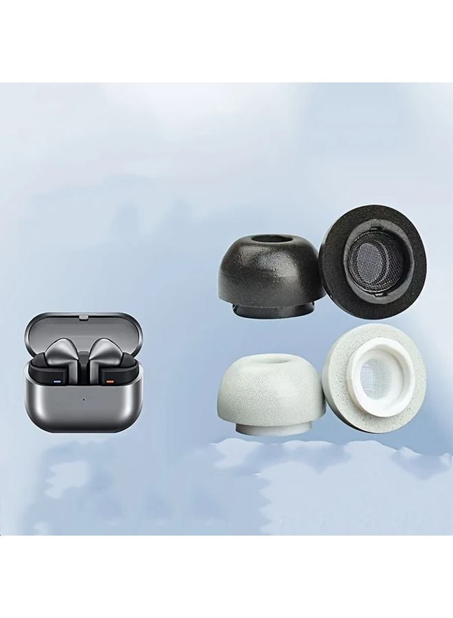 Black Memory Foam Ear Tips Noise Cancelling Comfortable Fit Wireless In Ear - Image 1