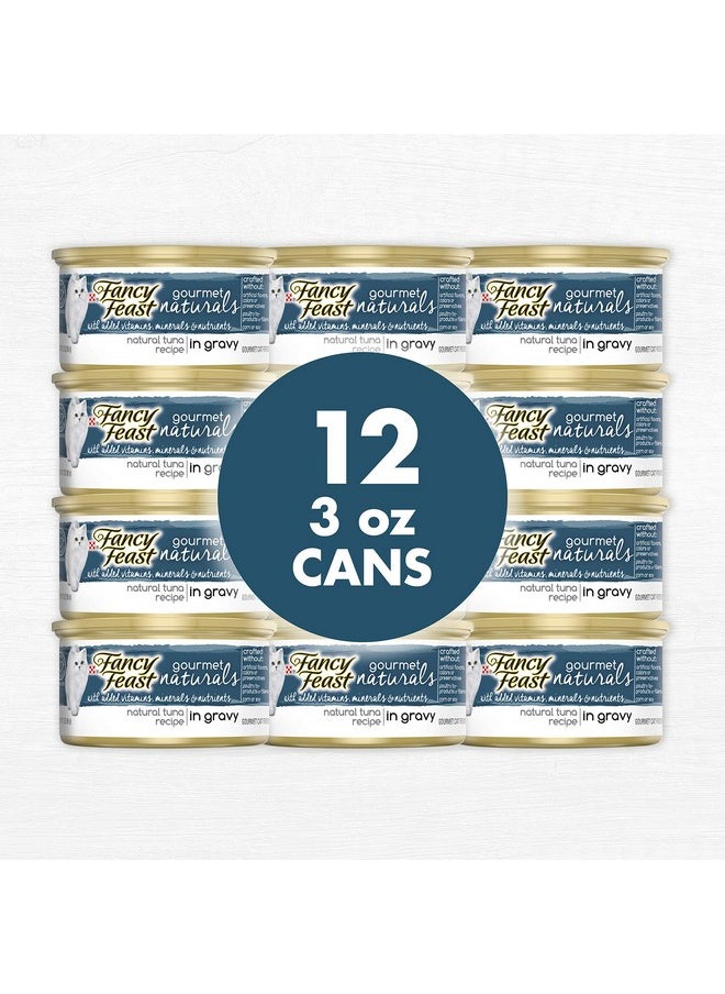Fancy Feast Y Feast Wet Cat Food Gourmet Naturals Tuna Recipe In Wet Cat Food Gravy  (Pack Of 12) 3 Oz. Cans  - Image 2