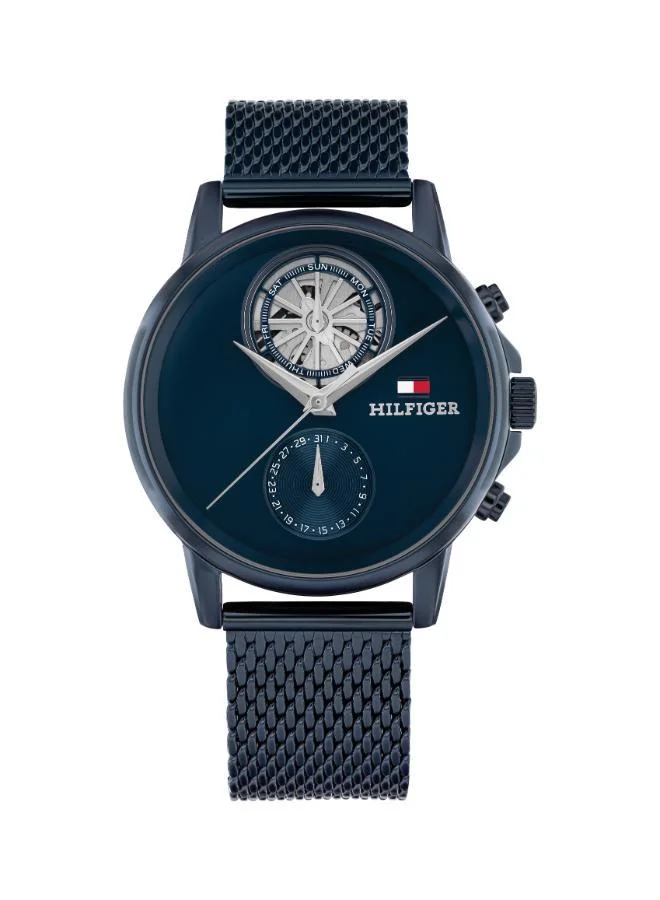 Ionic Plated Blue Steel Quartz Multifunction Watch