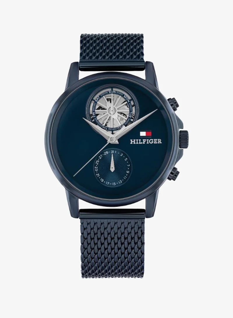 Ionic Plated Blue Steel Quartz Multifunction Watch
