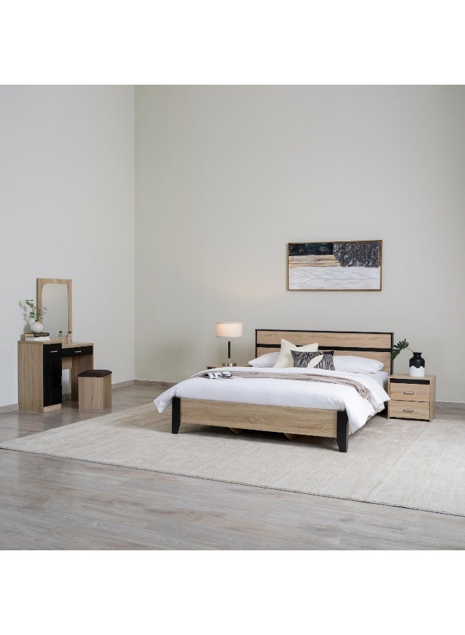 Pan Home Decasta 6 Pieces Bedroom Set 160X200 Cm - Sonoma And Wenge - Image 1