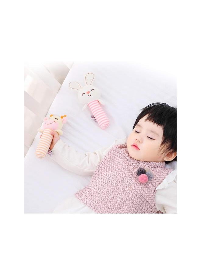 Generic - Baby Rattles Cartoon Stuffed Animal Soft Plush Hand Rattles for Infants Developmental Hand Rattle Toys for 0 3 6 9 12 Months Newborn Gift - Elephant, Dog, Rabbit, Deer - Image 1
