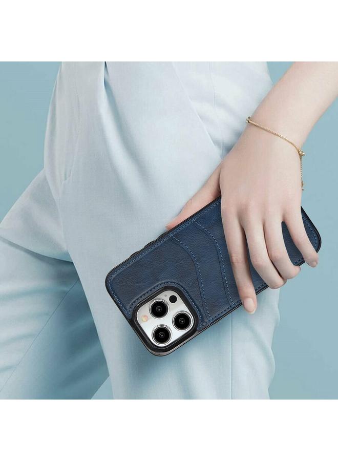 S-TOP Case For iPhone 12 Pro Max Litchi Leather Skin Card Slots Phone Case - Image 4