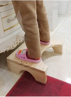 احرام كرسى قدم صحى لقاعدة الحمام  تخفيف الضغط على الظهر والمفاصل والأعضاء الداخلية، مما يسهل عملية الإخراج ويساعد على الوقاية من مشاكل مثل البواسير والشقوق الشرجية بدون دهان خشب طبيعى  - Image 4