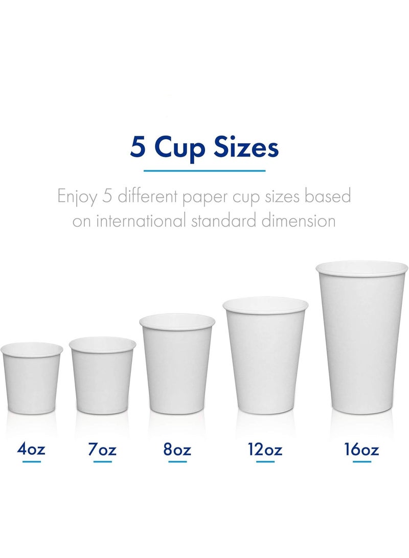Beauenty [100 Cups] 4 oz. White Paper Cups Small Disposable Espresso, Qahwa, Bathroom, Mouthwash Cups - Image 5