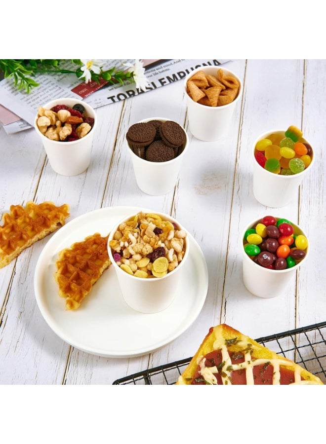 Beauenty [100 Cups] 4 oz. White Paper Cups Small Disposable Espresso, Qahwa, Bathroom, Mouthwash Cups - Image 2