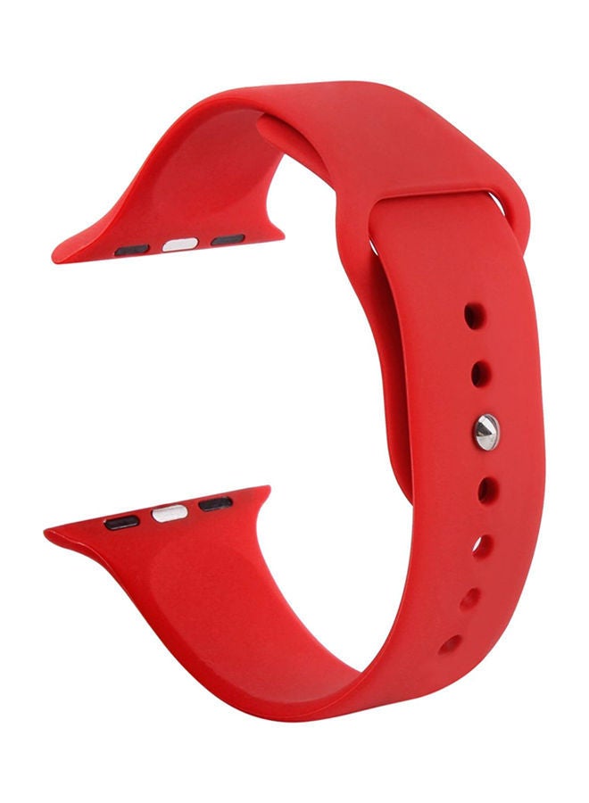 نيبمينينت سوار من السيليكون لساعة أبل مقاس 38 مم أحمر
