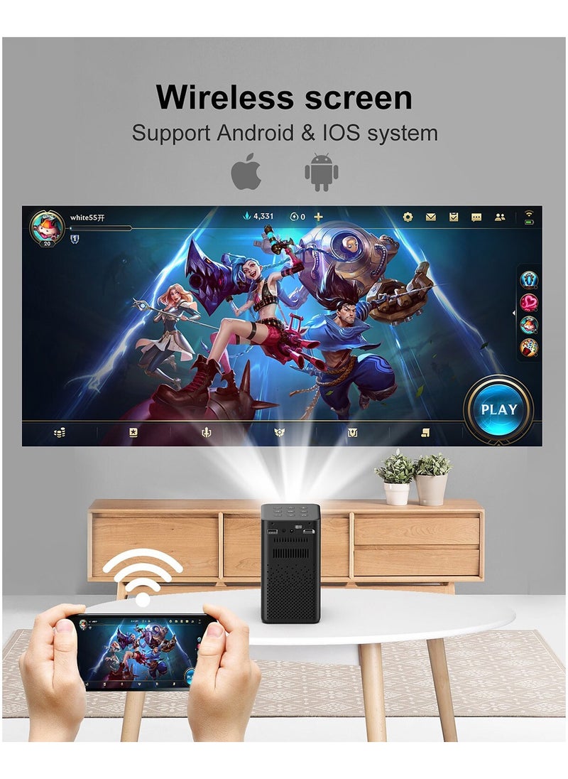 Crony - Crony C900 Upright With Bluetooth Speaker Smart  Projector Bluetooth 5.0 1080P Supported Wireless Mirroring Built-in Battery - Image 1