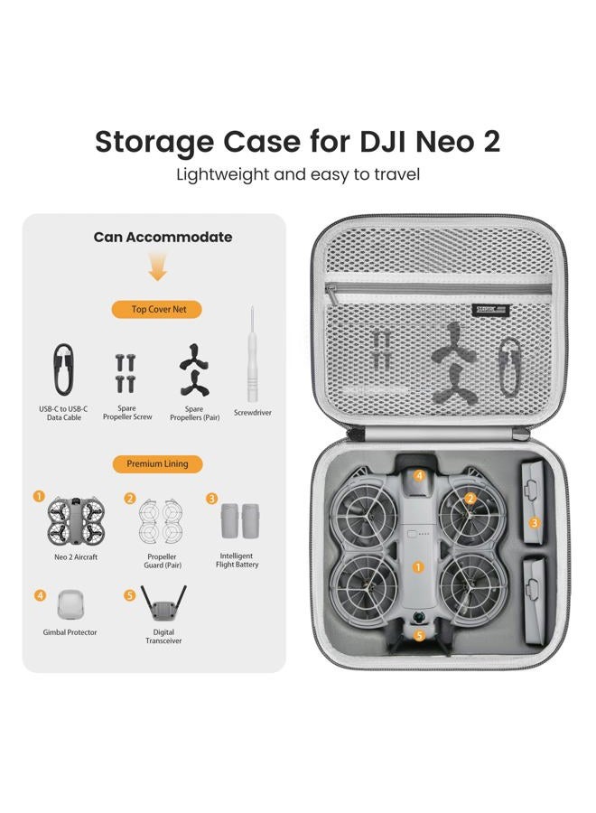 STARTRC حقيبة Neo 2، حقيبة كتف/يد محمولة من PU لدرون DJI Neo 2 وملحقات البطاريات - Image 2