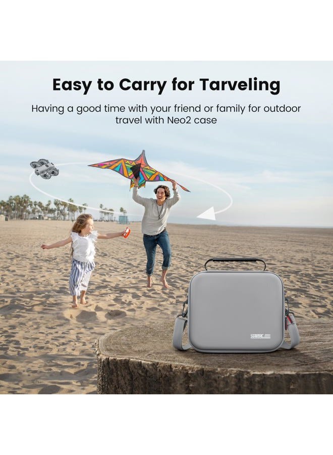 STARTRC حقيبة Neo 2، حقيبة كتف/يد محمولة من PU لدرون DJI Neo 2 وملحقات البطاريات - Image 3