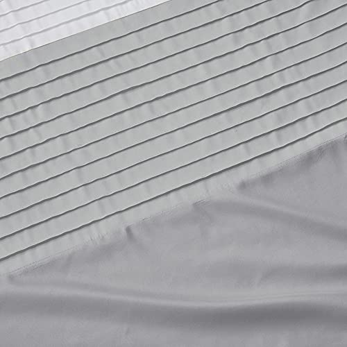 Comfort Spaces Windsor Bathroom Shower Pieced Ruffle Pattern Modern Elegant Microfiber Fabric Bath Curtains, 72x72, Gray - Image 4