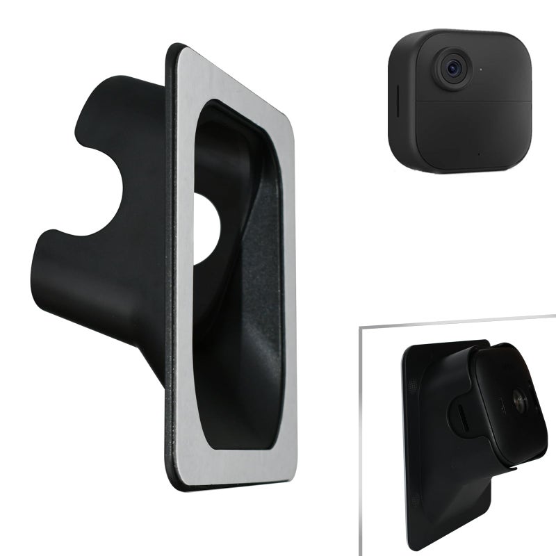 VVHOOY Window Mount Compatible with Blink Outdoor 4 Camera (4th Gen), Secured Camera Glass Wall Holder 20-Degree Angled Mount No Screws, Self-Adhesive Monitoring for Glass Windows/Doors, Black - Image 1