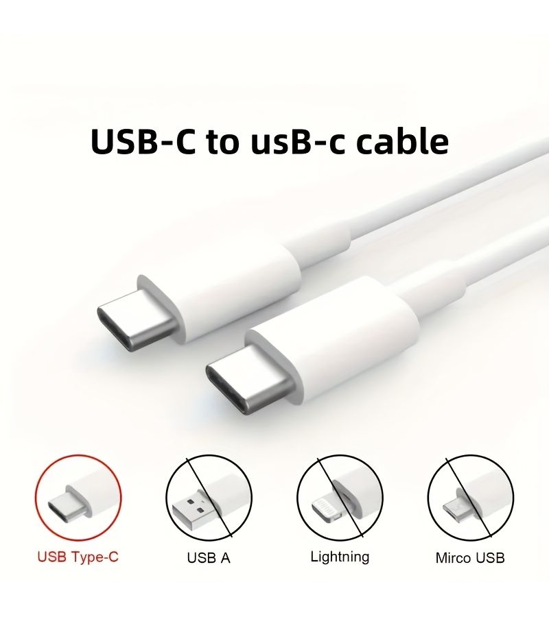 3 Pack Dual Port Type C Fast Charging Cable Tangle Free No Hot Car Data Cord - Image 3
