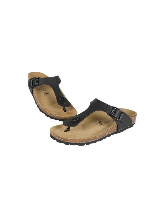 BiOCHIC - Biochic Ladies Slim Thong Sandals 012-457 1830PR-Black - Image 1