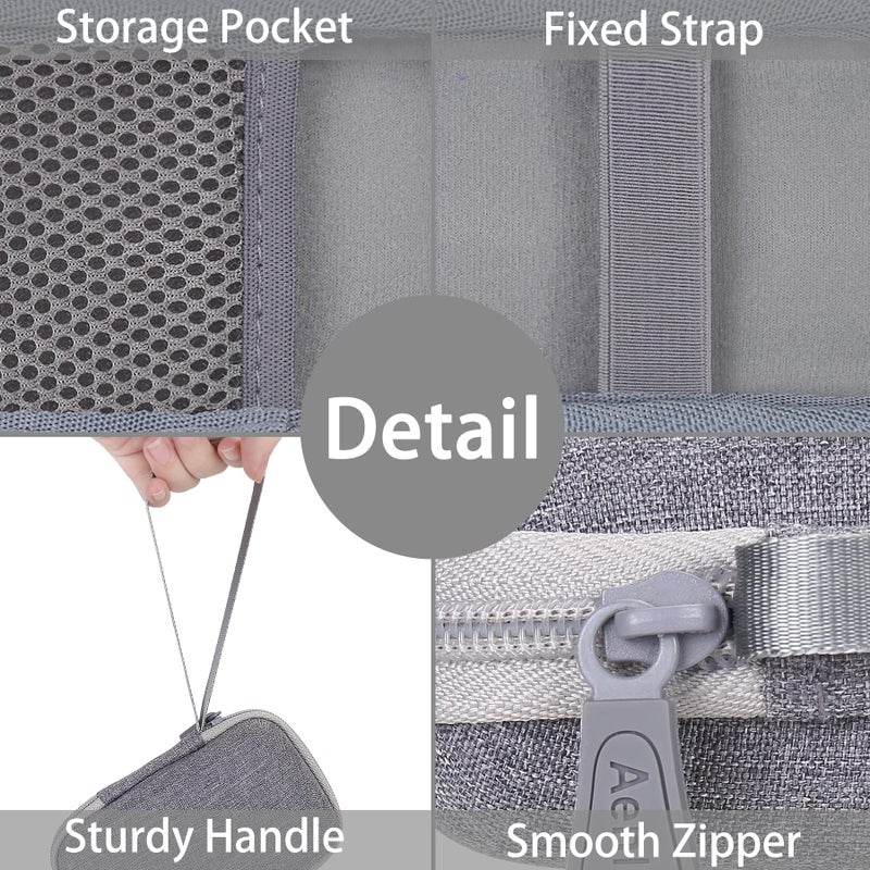 Aenllosi Hard Travel Case Compatible with Western Digital My Passport External Hard Drive 500 GB/1/2/4 TB,Portable Bag for WD Solid State Drives& USB Cable(Case Only,Grey) - Image 2