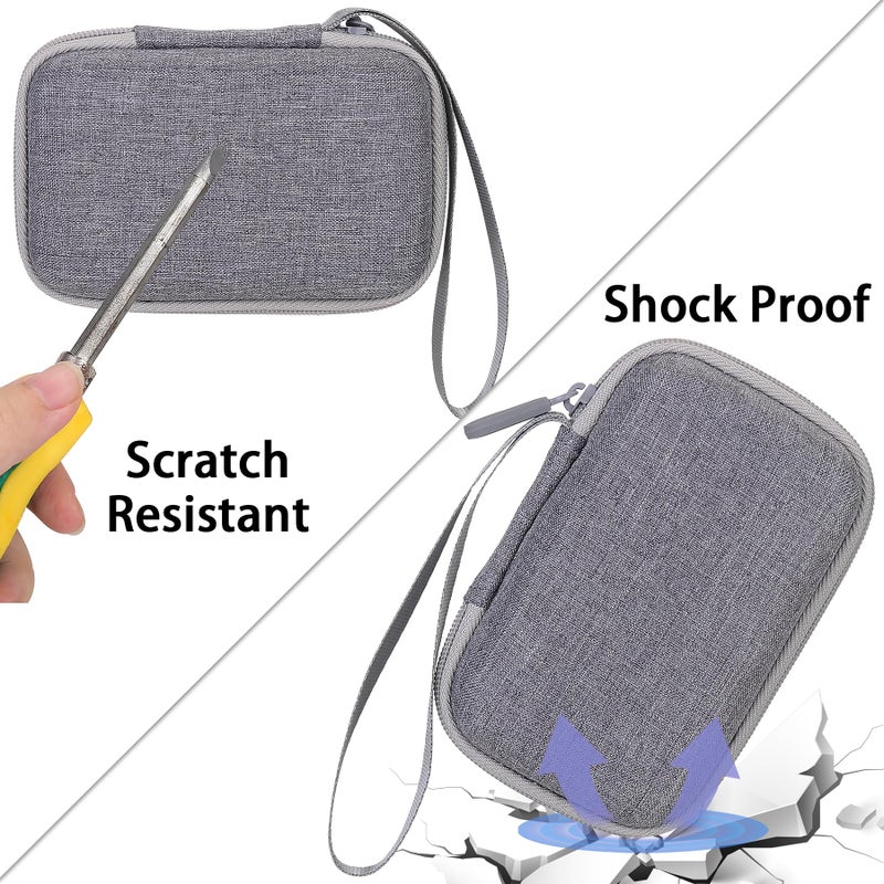 Aenllosi Hard Travel Case Compatible with Western Digital My Passport External Hard Drive 500 GB/1/2/4 TB,Portable Bag for WD Solid State Drives& USB Cable(Case Only,Grey) - Image 3