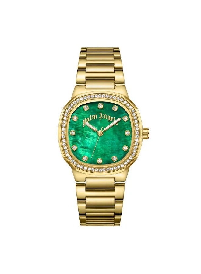 Palm Angels Nova Green Mother-of-pearl Dial Stainless Steel Bracelet Analog Watch for Women, 32mm