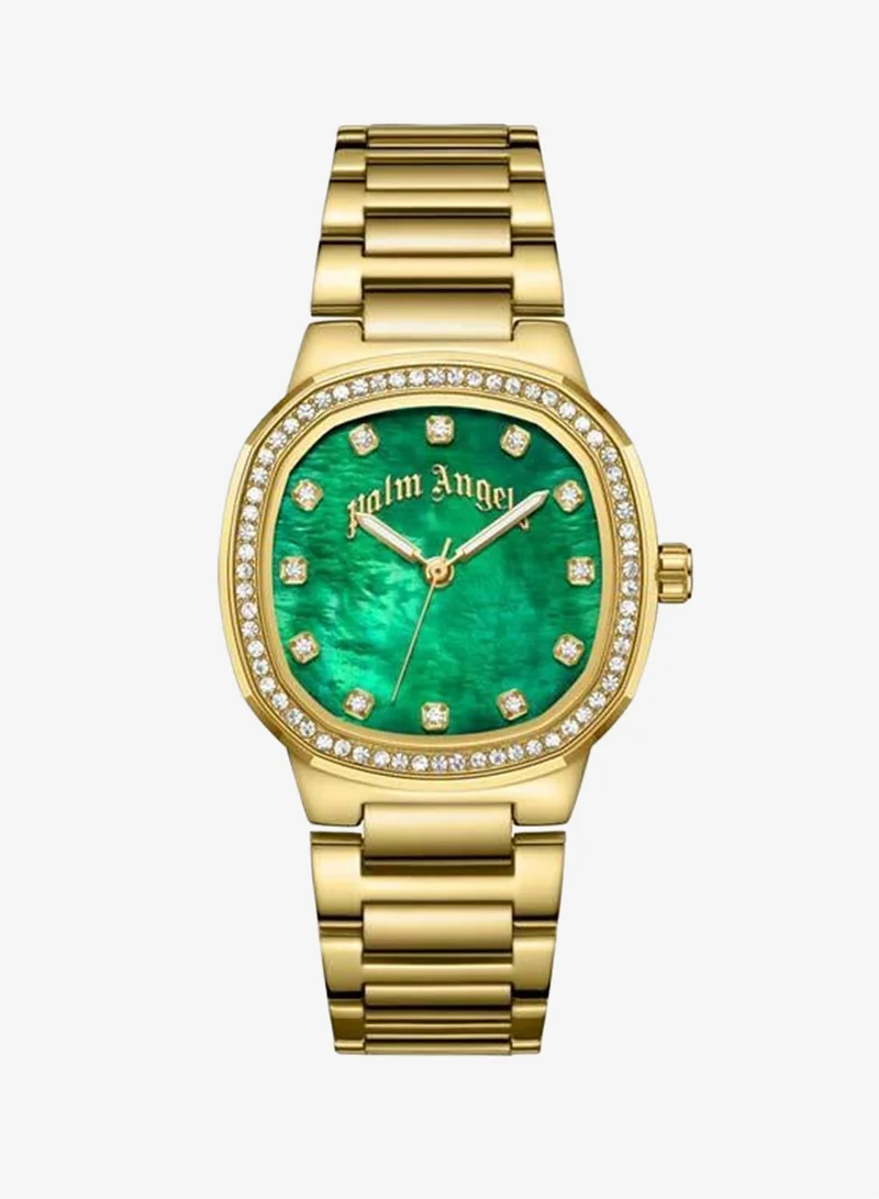 Palm Angels Nova Green Mother-of-pearl Dial Stainless Steel Bracelet Analog Watch for Women, 32mm