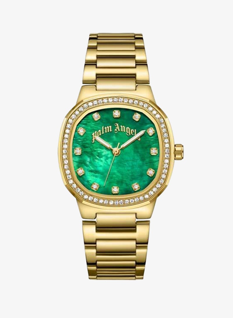 Palm Angels Nova Green Mother-of-pearl Dial Stainless Steel Bracelet Analog Watch for Women, 32mm - Image 1