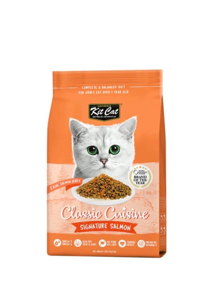 Kit Cat Signature Salmon (Beautiful Hair) Dry Cat Food 1.20kg