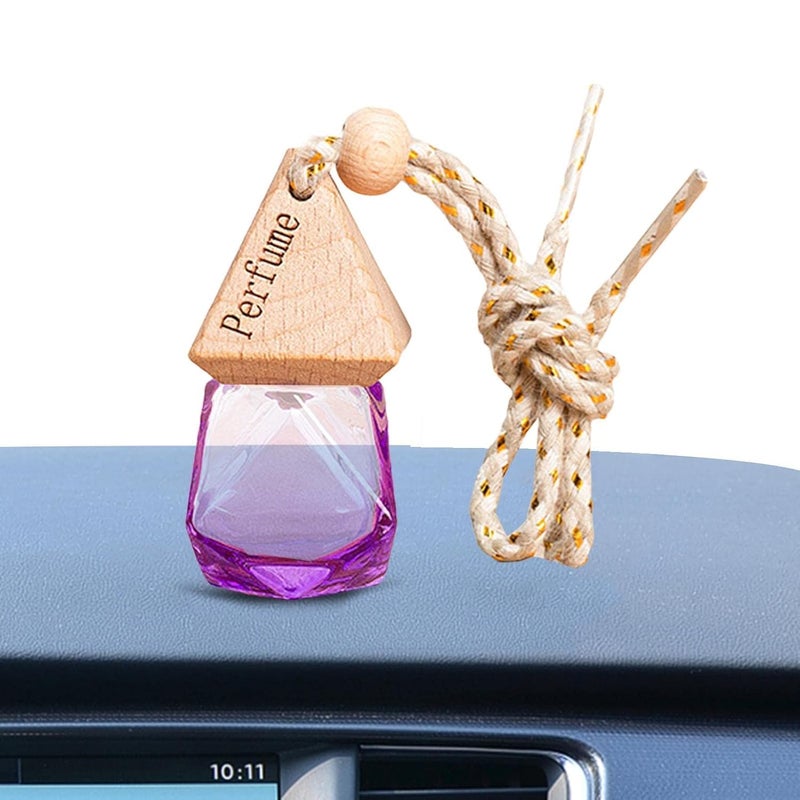 Empty Car Diffuser Bottles - Empty Car Aromatherapy Essential Oil Diffuser Bottle,Clear Glass Essential Diffuser Oil Triangular Cap Aromatherapy Fragrance Perfume Pendant - Image 1
