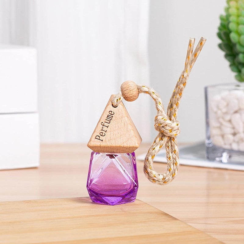 Empty Car Diffuser Bottles - Empty Car Aromatherapy Essential Oil Diffuser Bottle,Clear Glass Essential Diffuser Oil Triangular Cap Aromatherapy Fragrance Perfume Pendant - Image 3