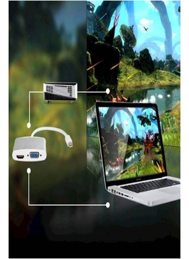 ماركة غير محددة محول 2 في 1 USB من نوع C إلى HDMI و VGA  - Image 4