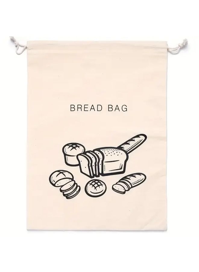 Natural Unbleached Linen Bread Bags Set Of 3 For Artisan Food Storage - Image 4