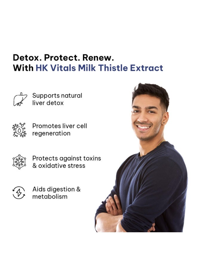 hk vitals Milk Thistle Extract (120 Capsules) | Liver Support Supplement | Silybum Marianum Liver Detox for Men and Women - Image 2