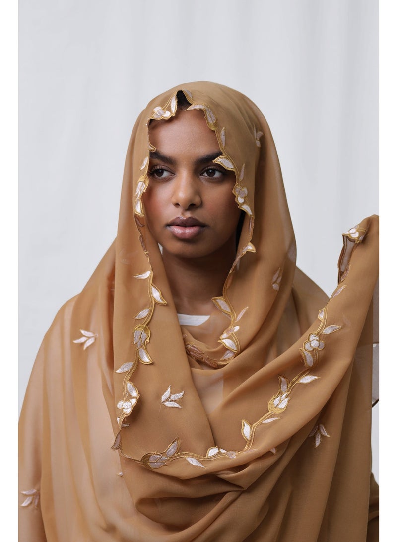 Ophelia Embroidery Hijab – Elegant Embroidered Modest Hijab for Women - Image 1