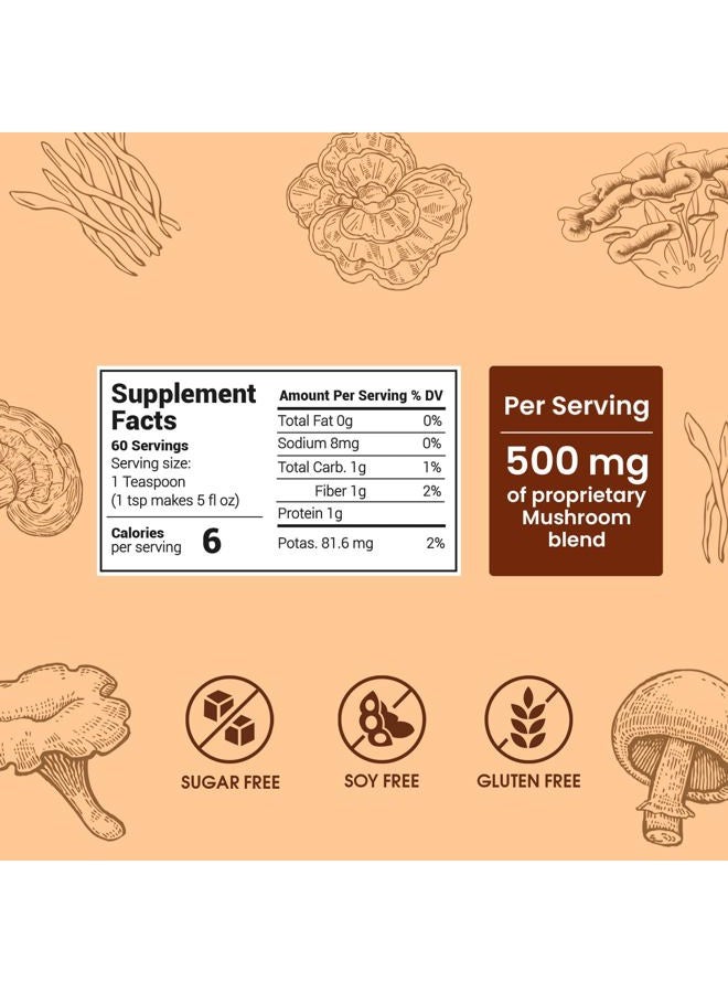 MAX FIT قهوة الفطر العضوي (60 حصة) 10 فطر (ذيل الأسد، كورديسيبس، ذيل الديك الرومي وغيرها) مختلطة مع قهوة أرابيكا الفاخرة الفورية لتعزيز المناعة لدعم التركيز وصحة الأمعاء - Image 2