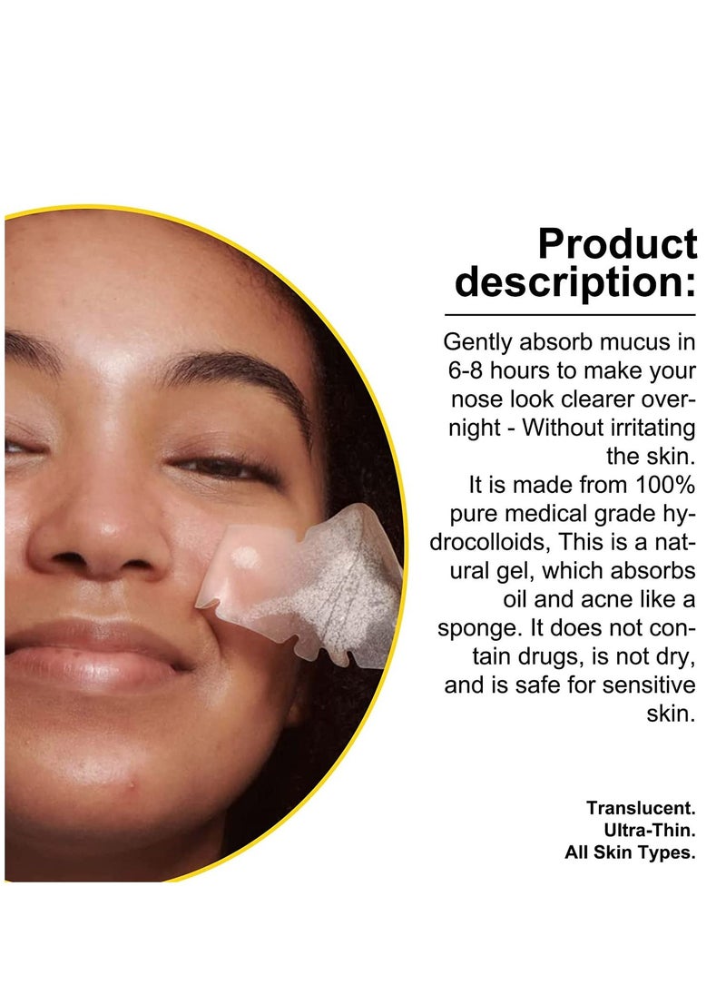 Elaimei - 12 Pcs Hydrocolloid Nose Patch - Cleansing Pore Strip for Nose Pores, Pimples, Zits and Oil - Overnight Pore Strips to Absorb Acne Nose Gunk - Image 1