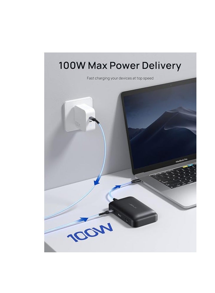 جيسوس قاعدة تخزين - موزع متعدد المنافذ، منظم كابلات وتصميم صغير الحجم - مثالي لأجهزة الكمبيوتر المحمولة والأجهزة اللوحية وإدارة التكنولوجيا سهلة السفر - Image 2