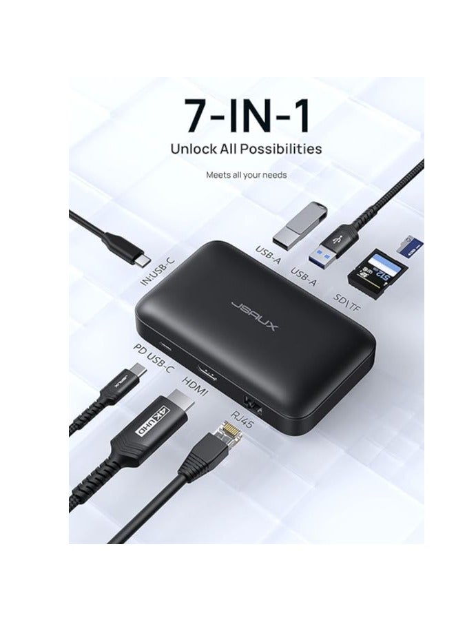 جيسوس قاعدة تخزين - موزع متعدد المنافذ، منظم كابلات وتصميم صغير الحجم - مثالي لأجهزة الكمبيوتر المحمولة والأجهزة اللوحية وإدارة التكنولوجيا سهلة السفر - Image 3