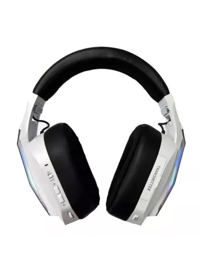K Gaming K30 Tri-Mode Wireless Gaming Headset with 2.4GHz, Bluetooth & Wired Connectivity, 7.1 Surround Sound, ANC, RGB - Black/White - Image 1