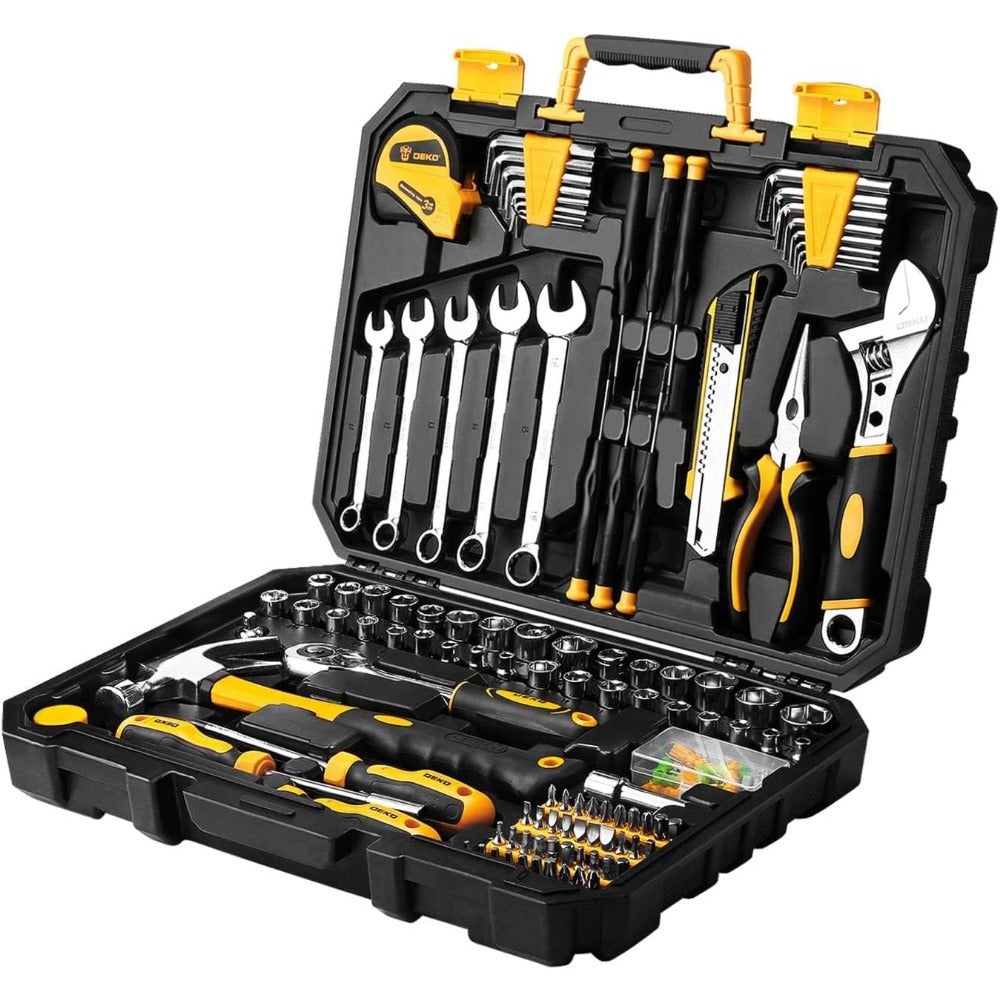 158 Pcs Tool Set-General Household Hand Tool Kit, Auto Repair Tool Set, with Plastic Toolbox Storage Case