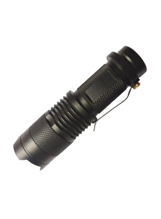 Sk68 Outdoor Mini Zoomable White Red Green Blue Light Handheld Flashlight Fluorescent Agent Light Adjustable Focus Torch-Color:Black Yellow Light Flashlight (batteries Not Included)  - Image 1