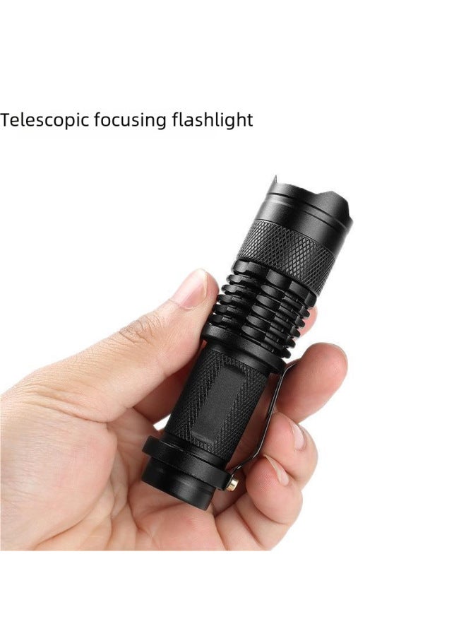 Sk68 Outdoor Mini Zoomable White Red Green Blue Light Handheld Flashlight Fluorescent Agent Light Adjustable Focus Torch-Color:Black Yellow Light Flashlight (batteries Not Included)  - Image 3