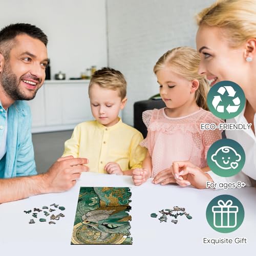 Mocfesk Wooden Puzzles for Adults Cat Jigsaw Puzzles Unique Shaped Animal Jigsaw Puzzles for Adults and Kids Birthday Gifts Fun Challenge Family Game 135 x 18 in - Image 5