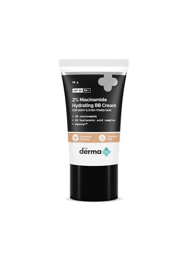 THE derma Co The Derma Co 2% Niacinamide Dewy, Radiant Hydrating All Skin Type Medium Coverage Bb Cream With Spf 30 Pa++ Enriched With 1% Hyaluronic Acid Complex & Aquaxyl - 30 G 02 - Nude Glow  - Image 1