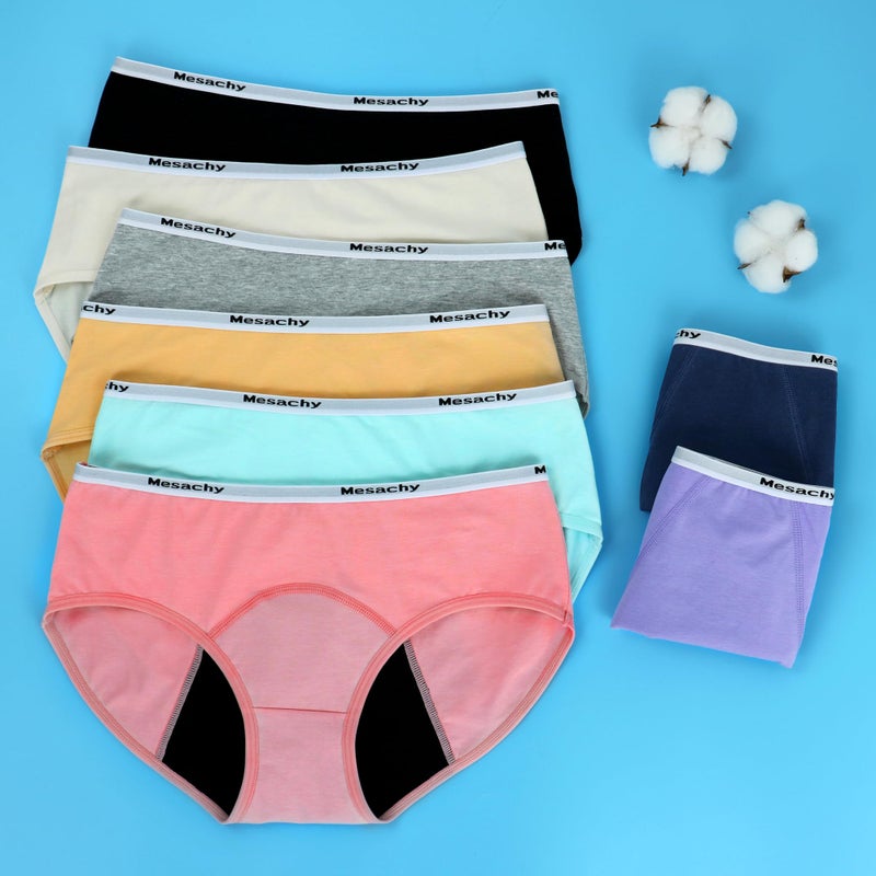 Mesachy Teens Girls Period Underwear Kids Period Panties Menstrual Leakproof Protective Underwear for Teens Cotton Briefs - Image 5