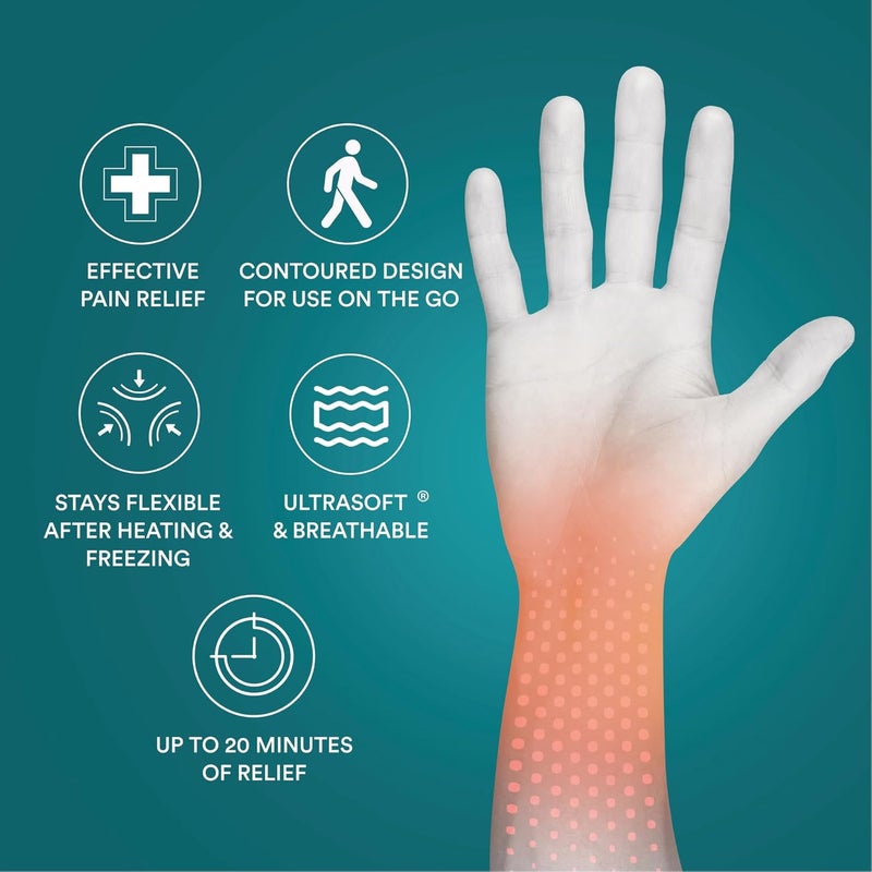 Homedics Hot and Cold Relief Gel Hand Sleeve Heat or Ice Therapy for Hand Wrist and Thumb SoftTouch Stretch Fabric Contoured Hydrogel Design for Comfort and Relaxation - Image 2