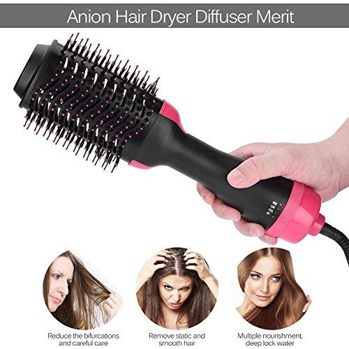 Semme TFW TIRTH FASHION WORLD Womens One Step Portable Salon Electric Blow Hair Curler Dryer and Styler Comb Oval Hot Air Brush Straightener Volumizer with Ionic Technology - Image 2