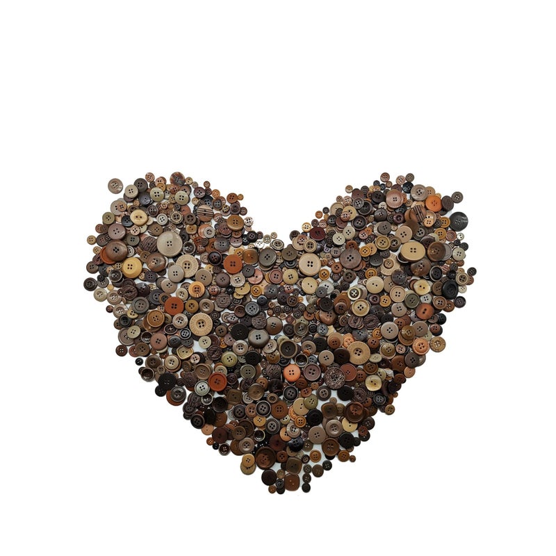 SOLARAE Brown Button Assortment Brown Buttons for Crafts Tan Craft Buttons Bulk Assorted Sizes Buttons Brown for Crafting （200g set) - Image 1