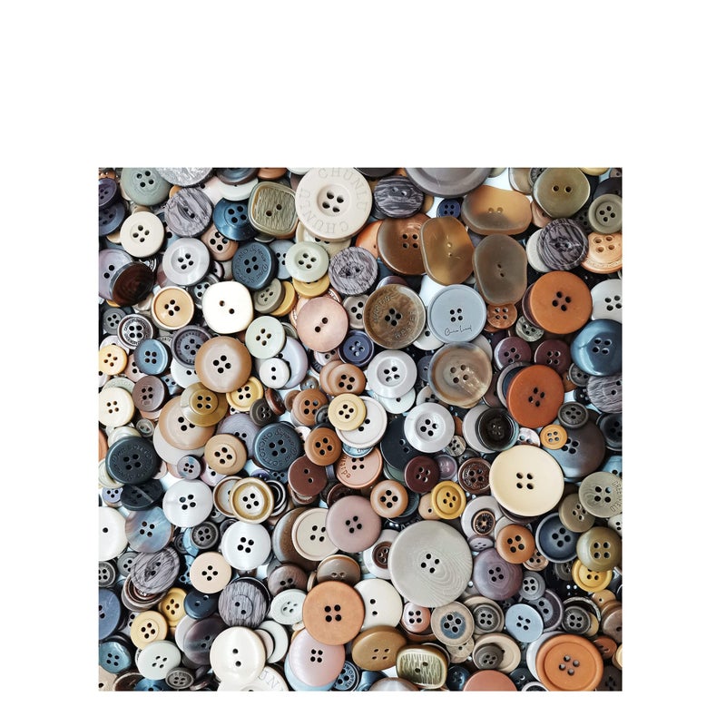 SOLARAE Brown Button Assortment Brown Buttons for Crafts Tan Craft Buttons Bulk Assorted Sizes Buttons Brown for Crafting （200g set) - Image 5