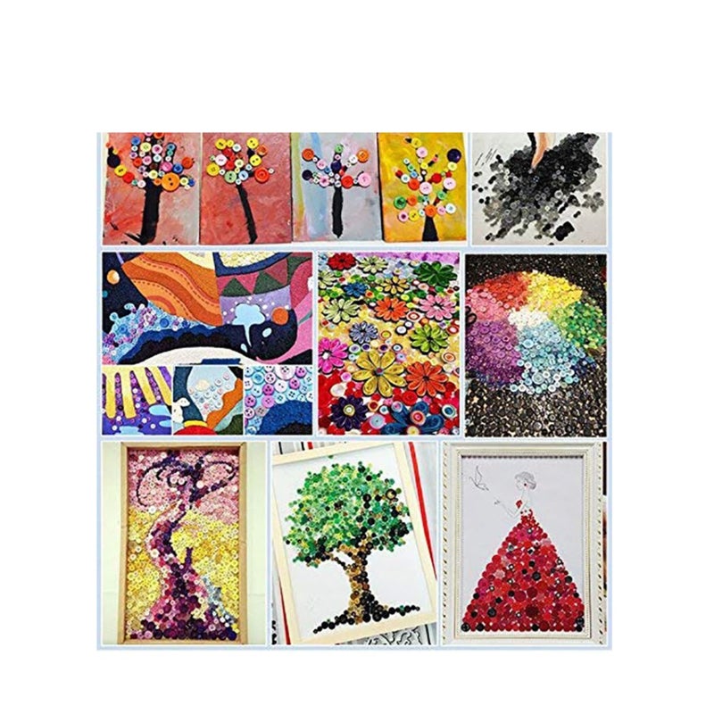 SOLARAE Brown Button Assortment Brown Buttons for Crafts Tan Craft Buttons Bulk Assorted Sizes Buttons Brown for Crafting （200g set) - Image 3