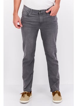 Men Straight Fit Wash Stretchable Denim Jeans, Grey